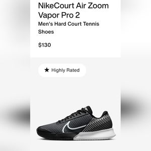 Nike Court Air Zoom Vapor 2 Men's  Hard Court Tennis Shoes